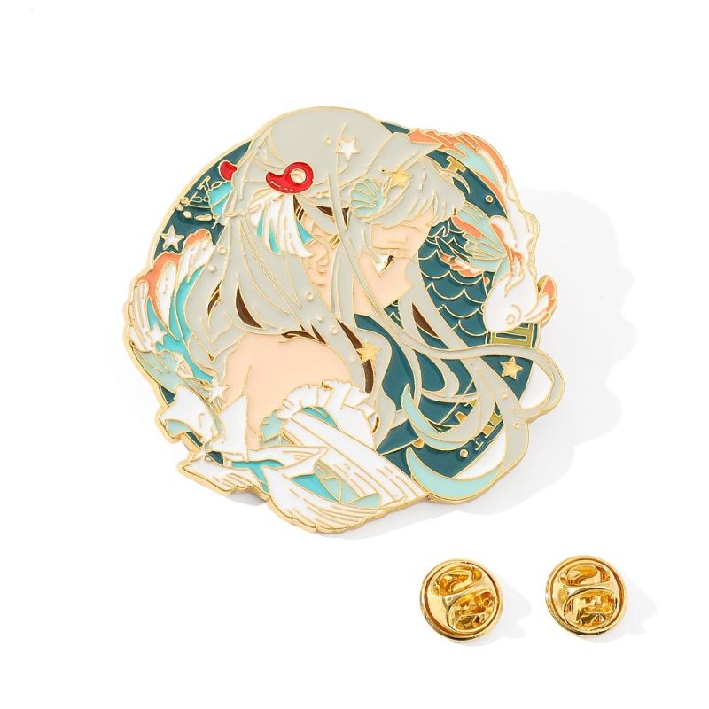 European American Cartoon Metal Brooch Backpack Clothes Accessories Gift