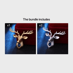 Animal Shaped Elk Brooch Pin for Men Suit Coat Lapel Pins