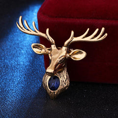 Animal Shaped Elk Brooch Pin for Men Suit Coat Lapel Pins