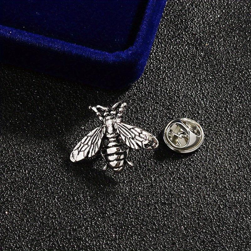Retro Bee Alloy Brooch Collar Pin Dual use Shirt Suit Accessories