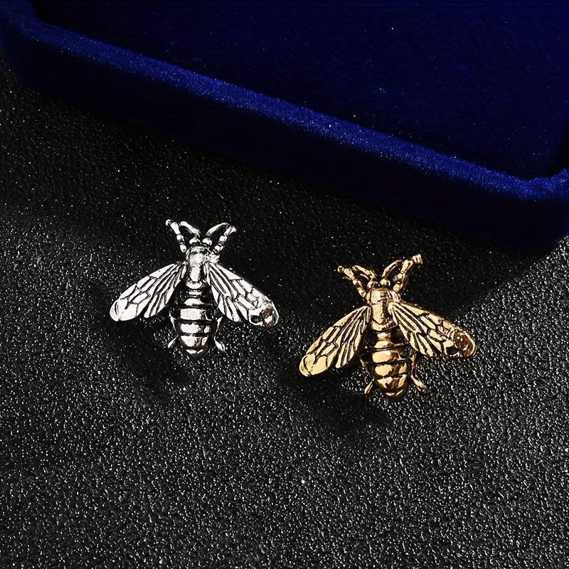 Retro Bee Alloy Brooch Collar Pin Dual use Shirt Suit Accessories