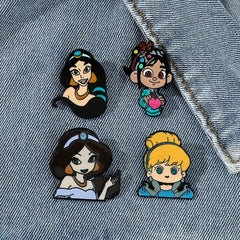 Cartoon Little Girl Brooch For Men