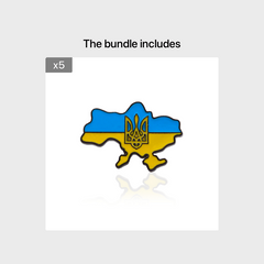 Ukraine Flag Brooch Pin - Patriotic Ukrainian Flag Jewelry