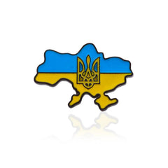 Ukraine Flag Brooch Pin - Patriotic Ukrainian Flag Jewelry