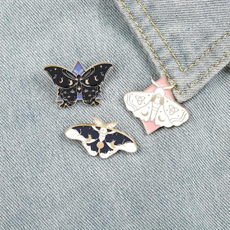 Zinc Alloy Moth Butterfly Insect Brooch Bag Shirt Clothing Accessories