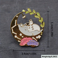Totoro Cartoon Brooch for Men - Anime Shoulder Bag Collar