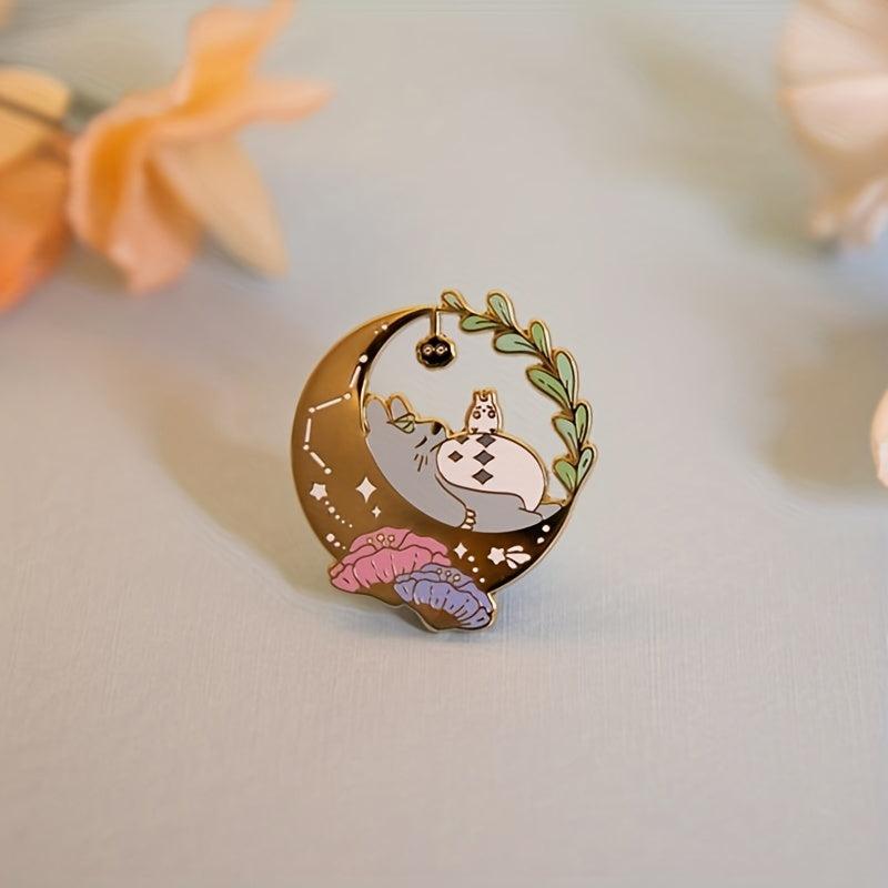 Totoro Cartoon Brooch for Men - Anime Shoulder Bag Collar