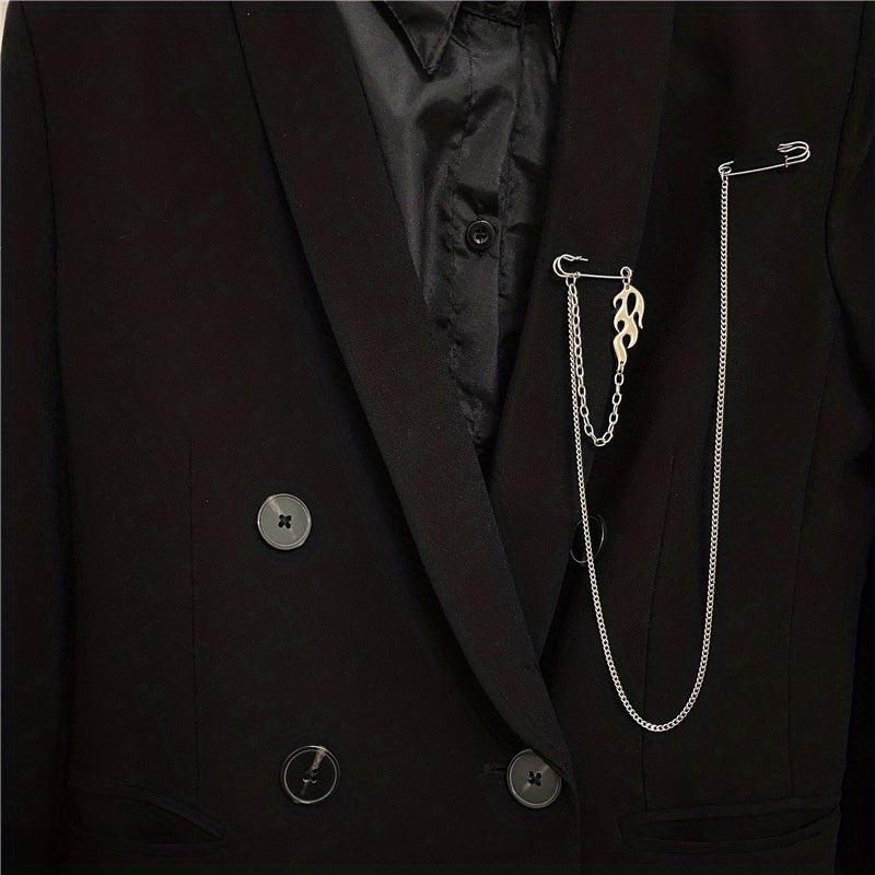 Street Style Waist Chain Brooch for Men and Women