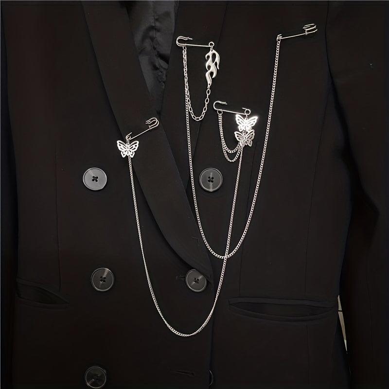 Street Style Waist Chain Brooch for Men and Women