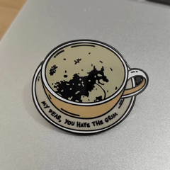 Aluminum Alloy Coffee Cup Brooch