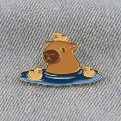 Capybara Enamel Pin Badges Brooches For Men Lapel Pins For Backpacks