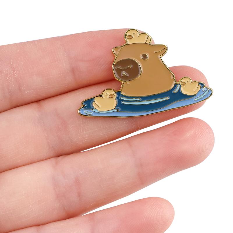 Capybara Enamel Pin Badges Brooches For Men Lapel Pins For Backpacks
