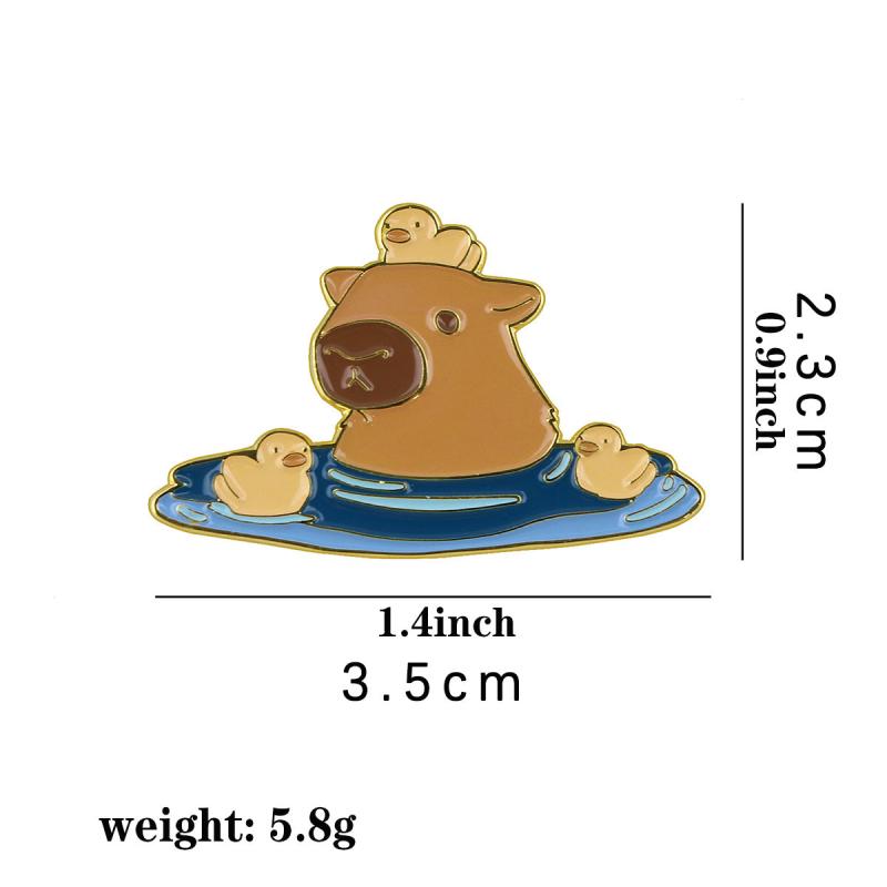 Capybara Enamel Pin Badges Brooches For Men Lapel Pins For Backpacks