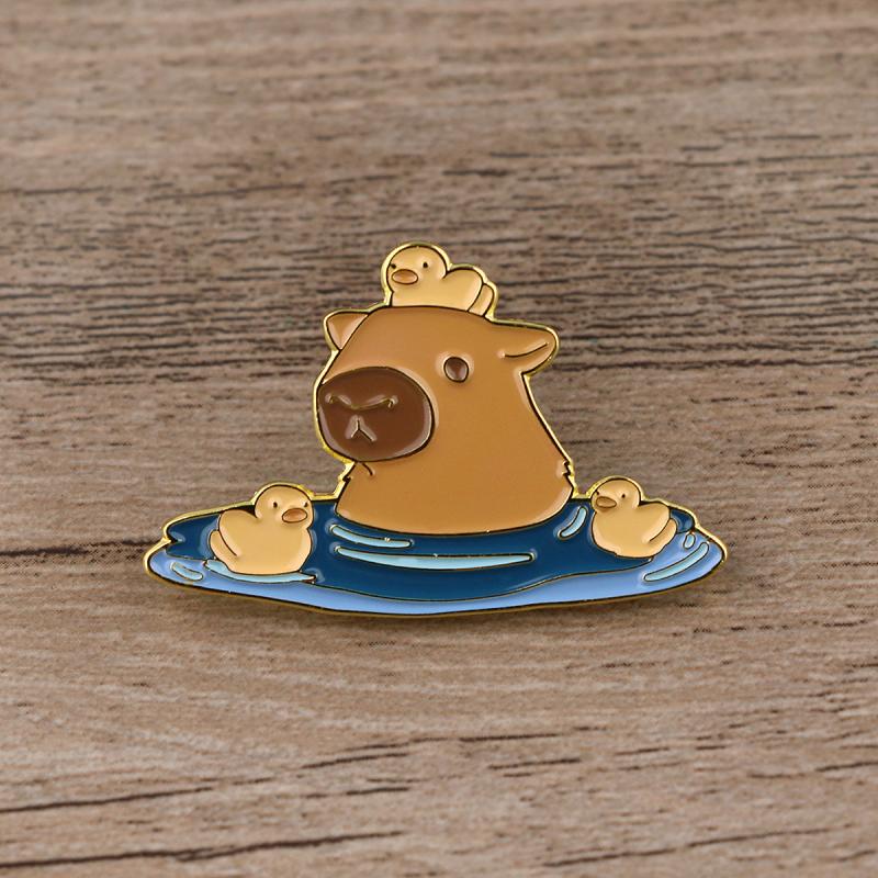 Capybara Enamel Pin Badges Brooches For Men Lapel Pins For Backpacks