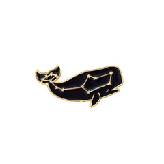 Cetacean Pattern Drip Oil Brooch Dolphin Pin
