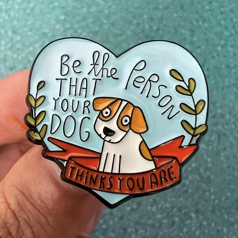 Dog Brooch Enamel Lapel Pin for Men