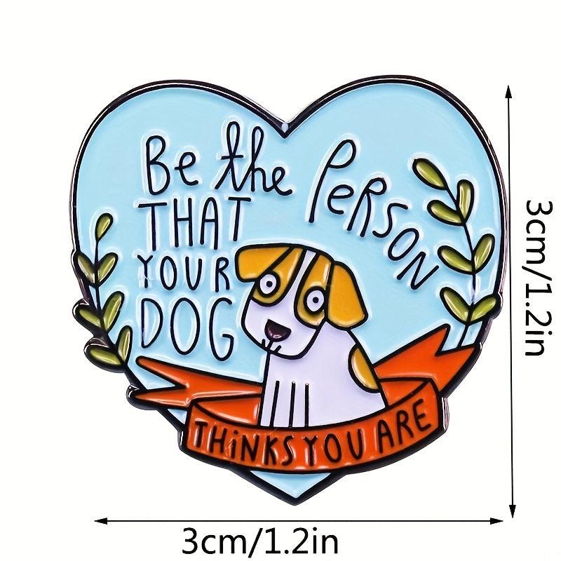 Dog Brooch Enamel Lapel Pin for Men