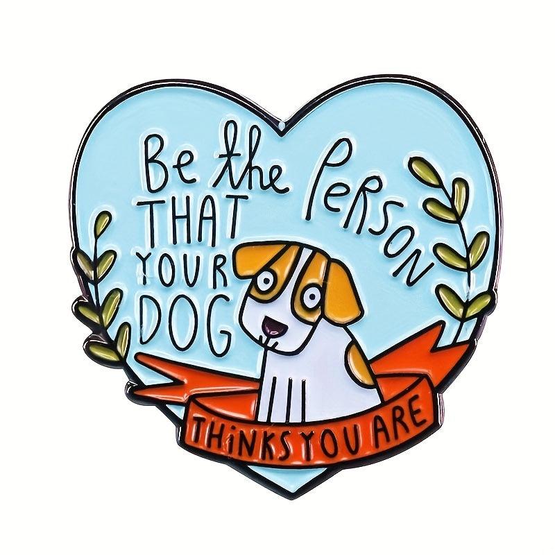 Dog Brooch Enamel Lapel Pin for Men