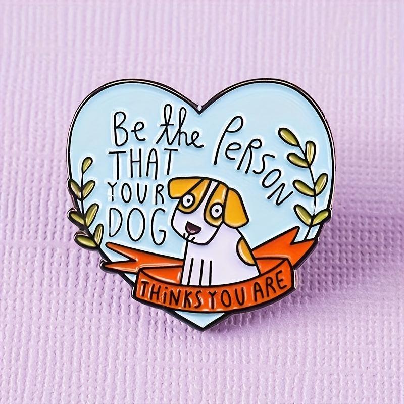 Dog Brooch Enamel Lapel Pin for Men