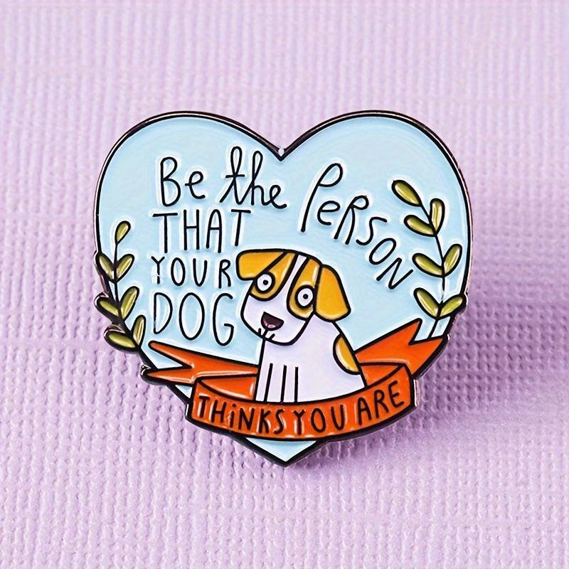 Dog Brooch Enamel Lapel Pin for Men
