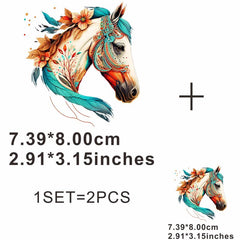 Horse Printing Patch Creative Hand painted Painting Heat Transfer