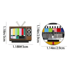 Retro TV No Signal Brooch Pin