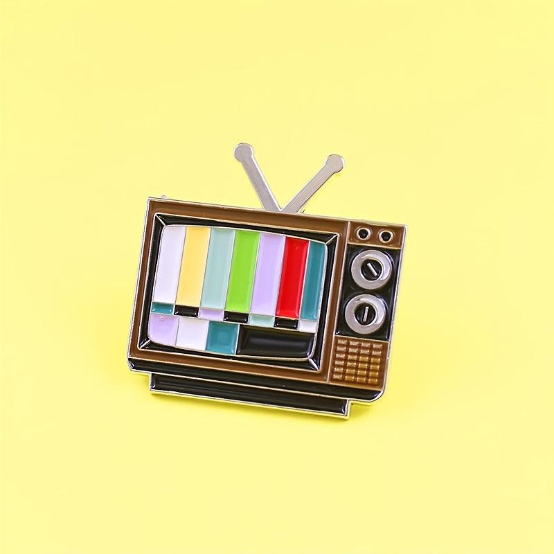 Retro TV No Signal Brooch Pin