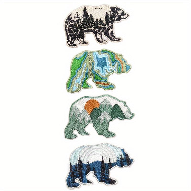 Outdoor Camping Bear Mountain Patches DIY Craft