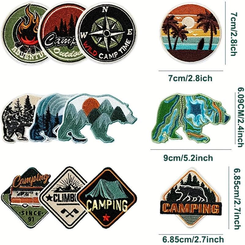 Outdoor Camping Bear Mountain Patches DIY Craft