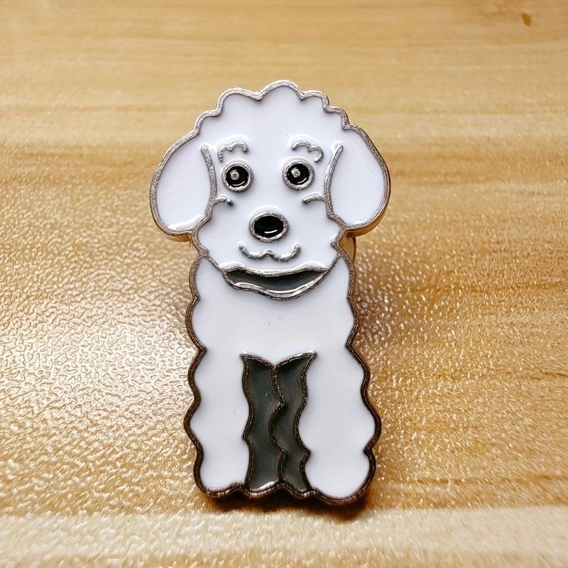 Colorful Schnauzer Husky Nobleman Dog Brooch Men