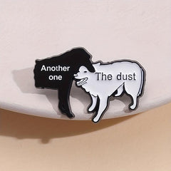 Cartoon Dog Enamel Lapel Pin Funny Animal Brooch