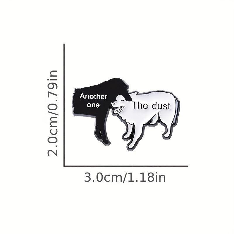Cartoon Dog Enamel Lapel Pin Funny Animal Brooch
