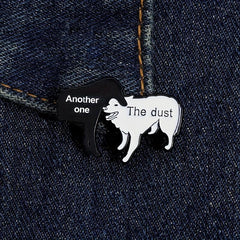 Cartoon Dog Enamel Lapel Pin Funny Animal Brooch