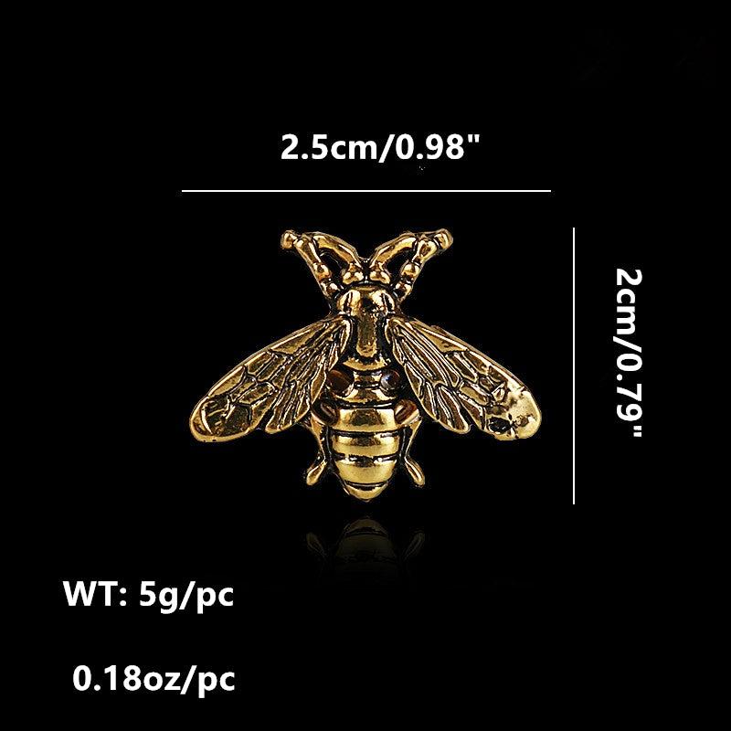 Retro Bee Brooch Wedding Suit Brides Men's Women's Shirt Collar Pin