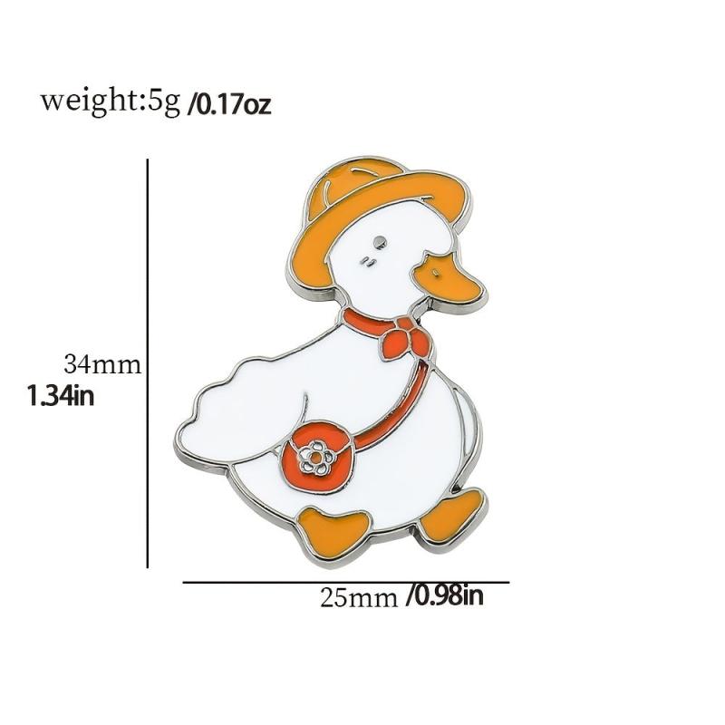 Cute Duck Chicken Brooch for Men, Bag Pin, Collar Pin, Suit Accessories