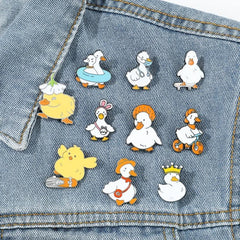 Cute Duck Chicken Brooch for Men, Bag Pin, Collar Pin, Suit Accessories