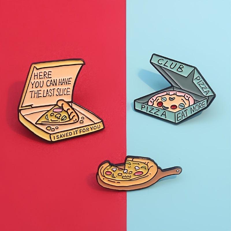 Open Boxed Pizza Brooch