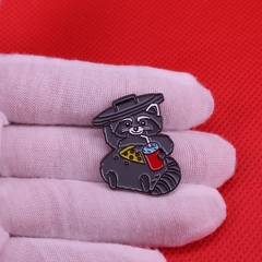 Funny Grey Cat Brooch