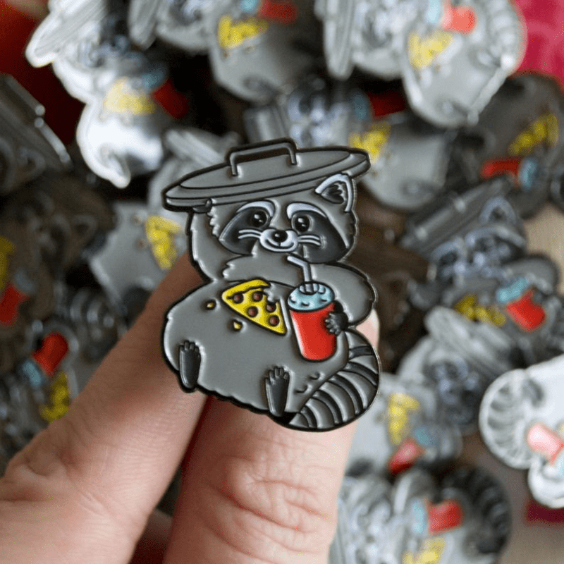 Funny Grey Cat Brooch