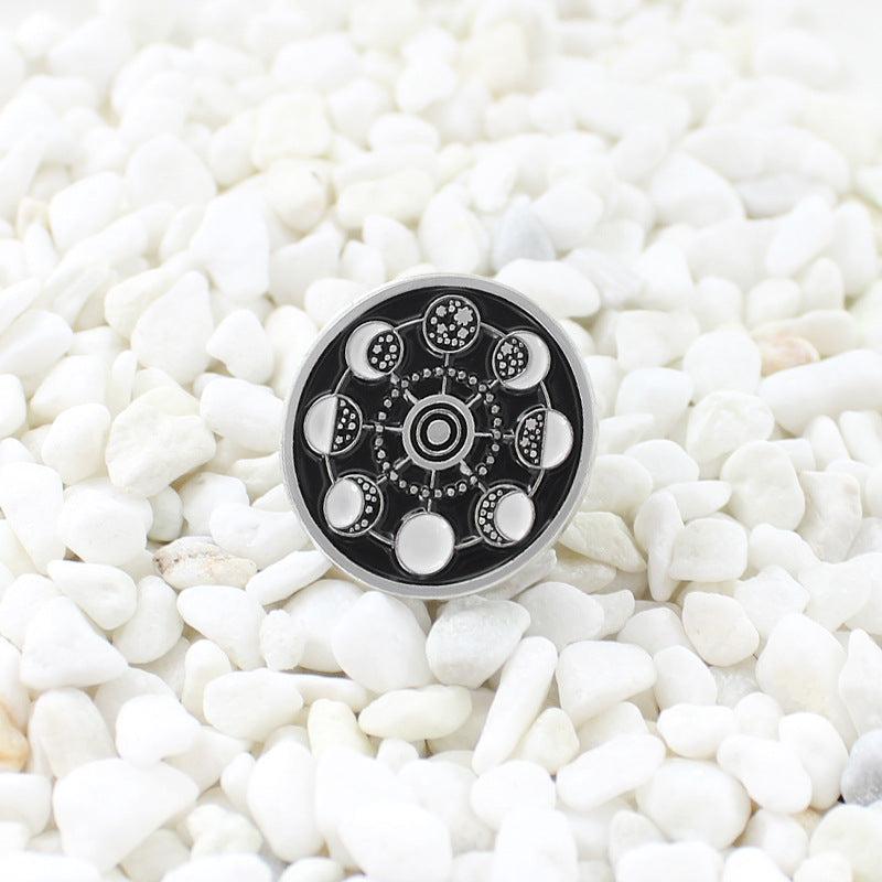 Circular Universe Starry Sky Moon Brooch