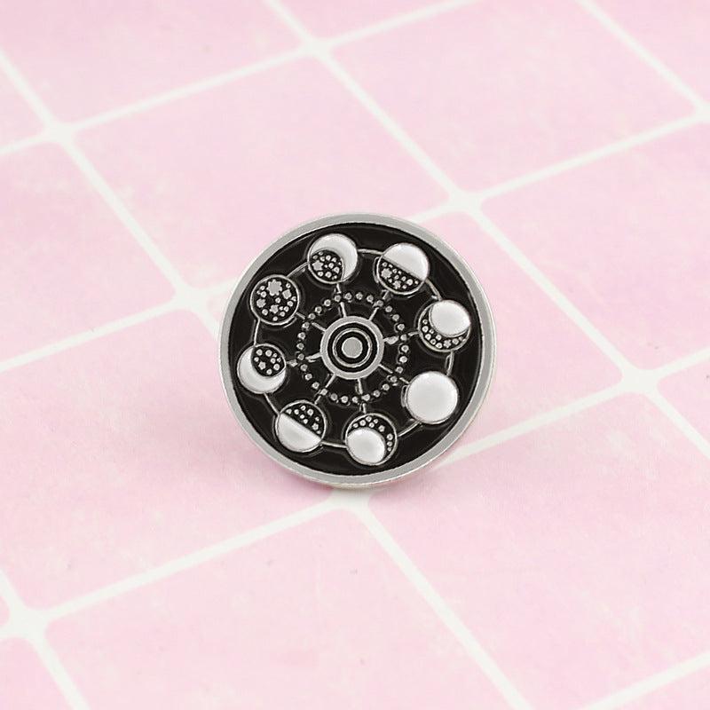 Circular Universe Starry Sky Moon Brooch
