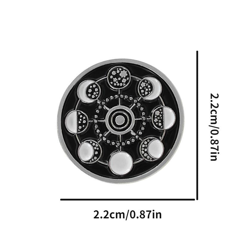 Circular Universe Starry Sky Moon Brooch