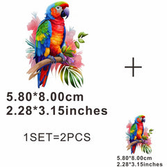 Creative Parrot Painting Iron On Heat Transfer Sticker