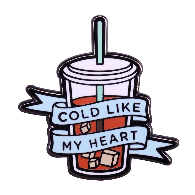 Cold Heart Iced Coffee Brooch