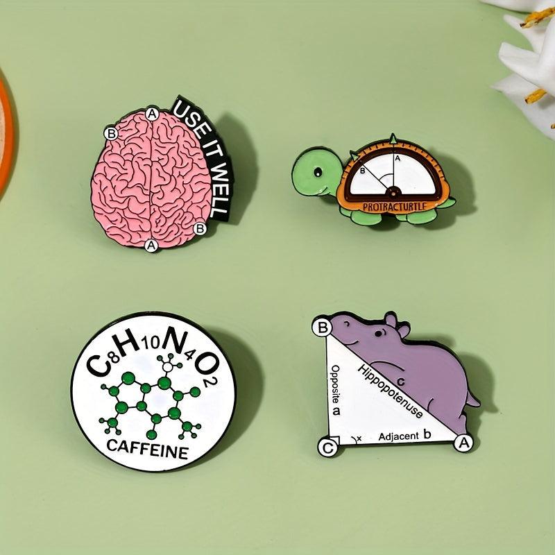 Mathematical Formula Enamel Pin Caffeine Pin Brooch Pin For Craft Animal Pin