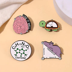 Mathematical Formula Enamel Pin Caffeine Pin Brooch Pin For Craft Animal Pin