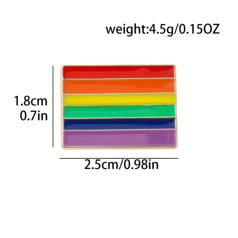 Rainbow Heart Flag Heart Embroidered Brooch Personality Alloy Pin