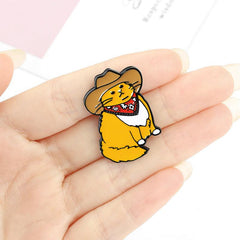 Cowboy Cat Shape Alloy Brooch