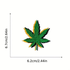 8pcs Green Leaves Iron On Patches Sew On Embroidered Applique Repair DIY Crafts