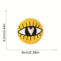 16pcs Sunshine Flowers Iron On Patches Sew On Embroidered Applique